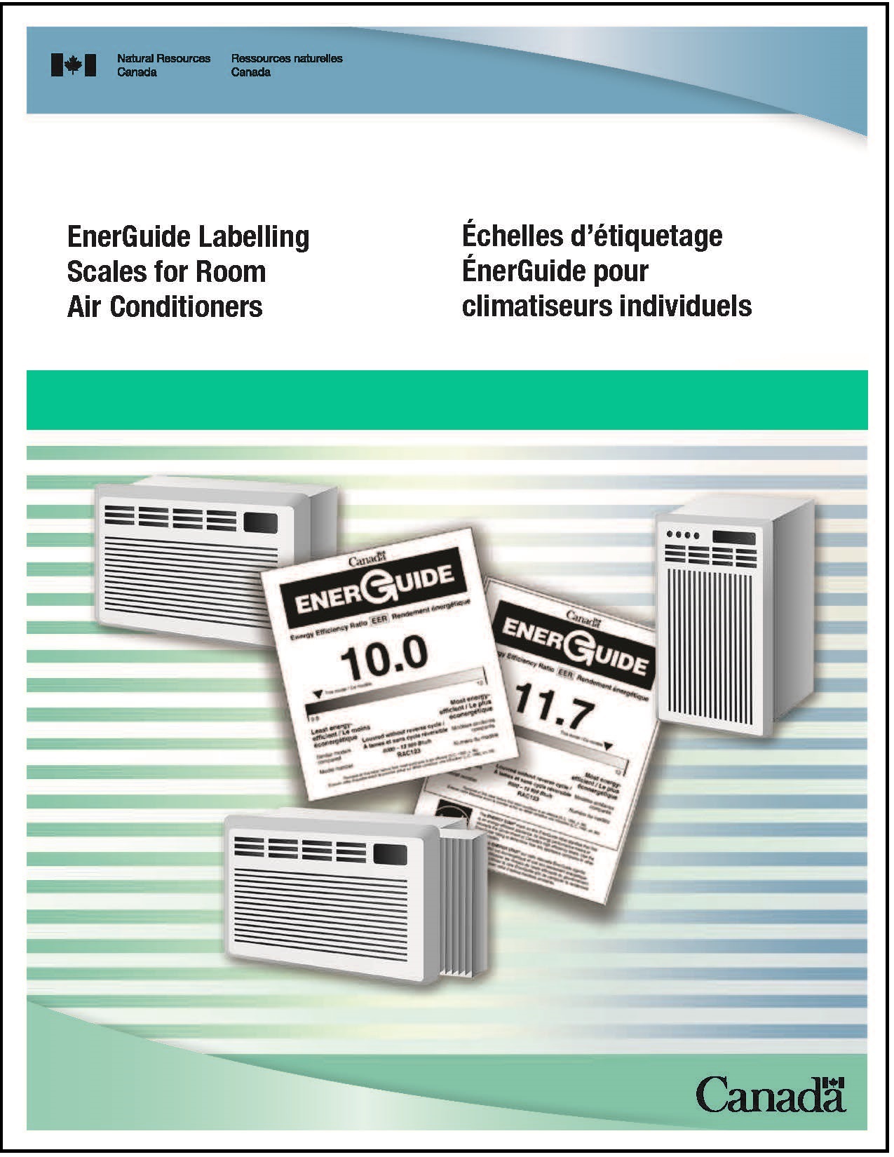 Cover of the EnerGuide labelling scales for room air conditioners